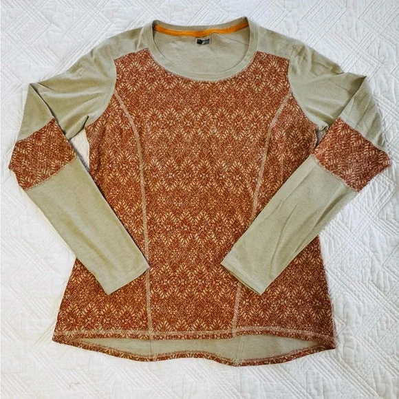 Marmot Long Sleeve Thermal Orange/Neutral Size Medium - Picture 1 of 7